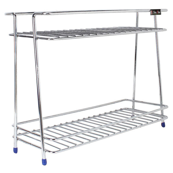 SLIMSHINE Multi Purpose 2 Layer Kitchen Storage Shelf (V - SHAPE)