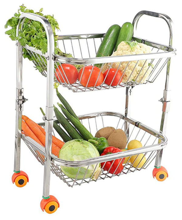 2 Shelf Fruit & Vegetable with Wheels